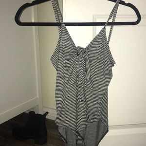 Black and white bodysuit